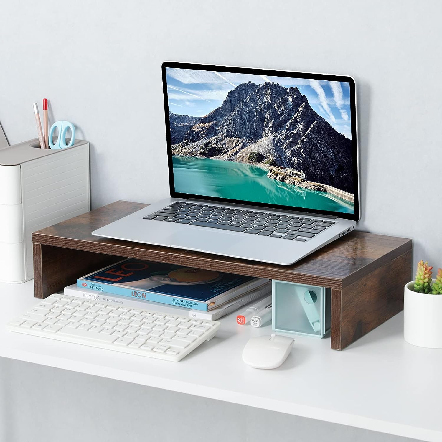 TEAMIX 20 inch Wooden Monitor Stand